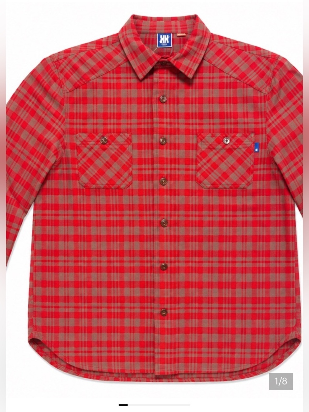 UNDEFEATED PLAID RED LONG SLEEVE SHIRT.SIZE-XL